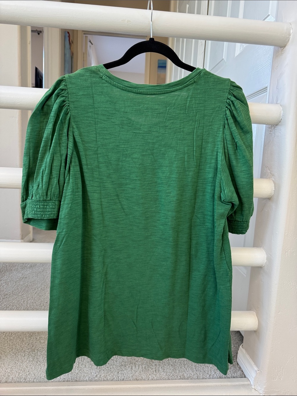 Chico's Emerald Green Puff-Sleeve Tee - Picture 5 of 6